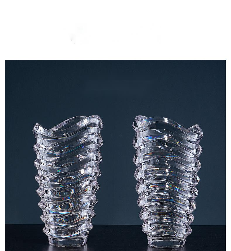 Factory Custom Well-design High Quality Rim Gold Decorative Clear Glass Wedding Vase