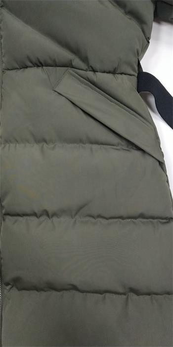 Women'S Black Long Puffer Jacket With Faux Fur Hood