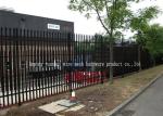 Bolt Down Welded Steel Palisade Fencing Free Standing Edging With Base Plates