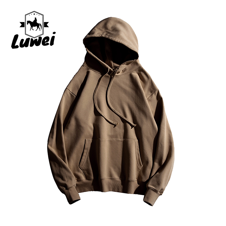 Moletons Cotton Sweatshirt Oversize Custom Gym Bulk Felpa Sports Premium Plain White Heavyweight Streetwear Hoodie