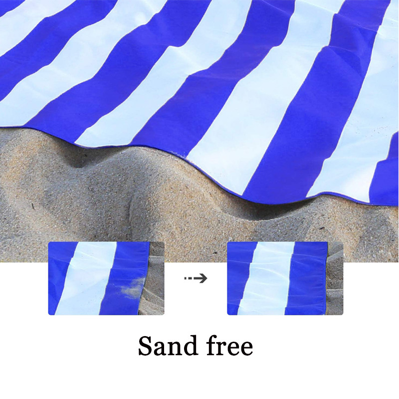 Recycled Blue And White Striped Resort Beach Towels Quick Dry