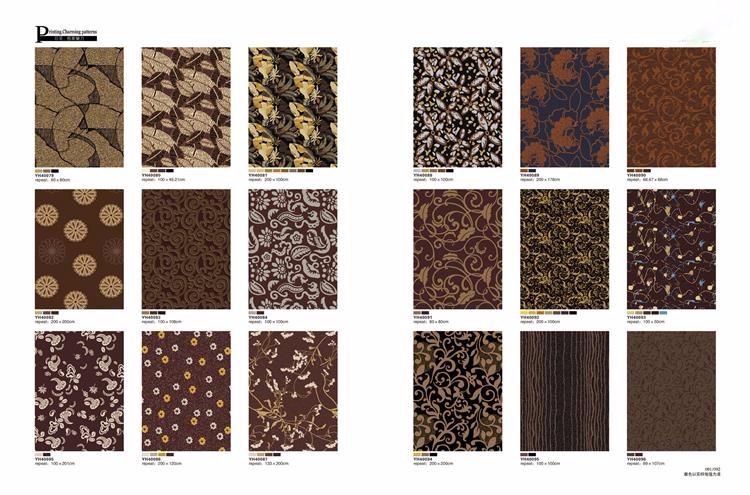 Floral Printed Nylon Commercial Carpet Shaggy Pattern Antibacterial Feature