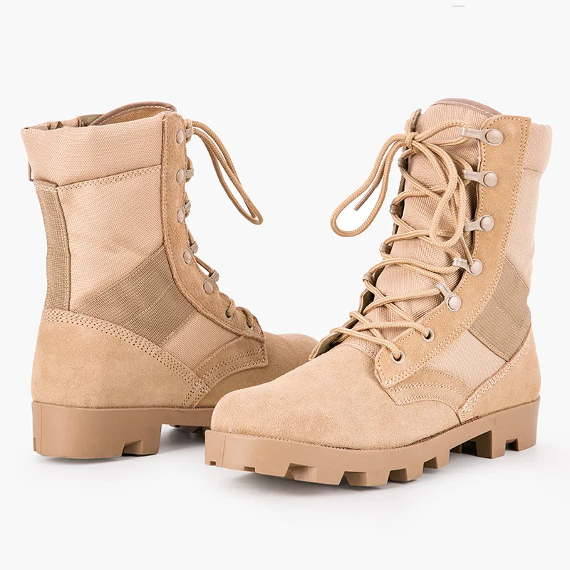 8 Inch 9 Inch Custom Military Boots Black Wear-Resistant Wicking Tactical Hiking Boots