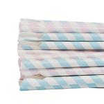 Food Grade Safe Paper Spoon Straws For Birthday Party Baby Shower FDA Approved
