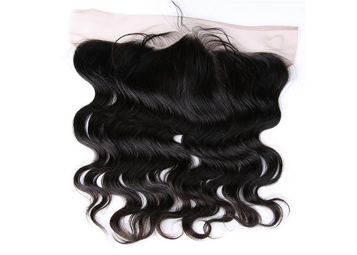 Top Closure Ear to Ear Swiss Lace Frontal Body Wave , Natural Black Color