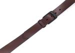Wear Resistance Mens Leather Dress Belt With Black Alloy Buckle 35mm