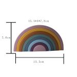 Educational Infant Stacking Toy BPA Free Rainbow Silicone Stacker Food Grade