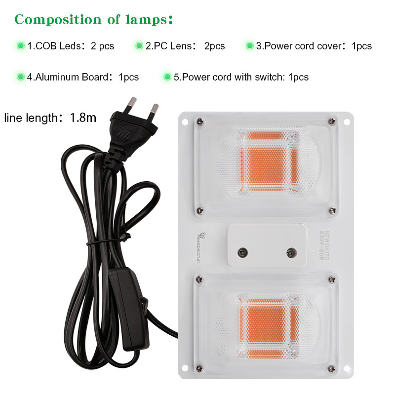 Energy Saving Full Spectrum Led Grow Lights Board 50W Voltage 110V