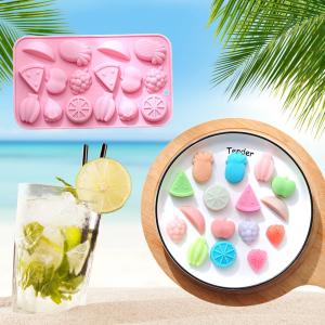 Quality Odorless Silicone Ice Molds 16 Cavities Harmless Fruit Shaped wholesale