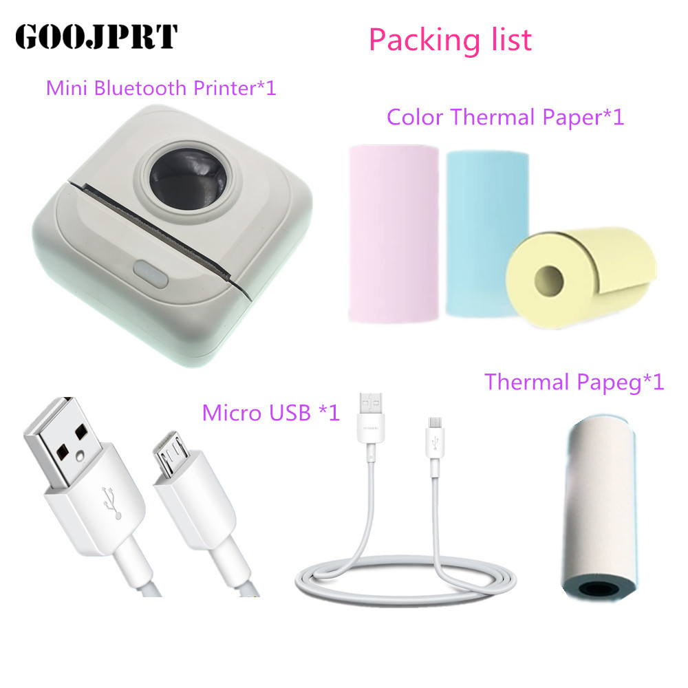 USB Ports 58mm Mini Wireless Bluetooth Thermal Receipt Printer Support ESC/P0S For IOS/Android Mobile Printer