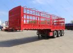 Not Self-dumping 3 Axles Fence Semi Truck Trailer For Livestock Transport Air