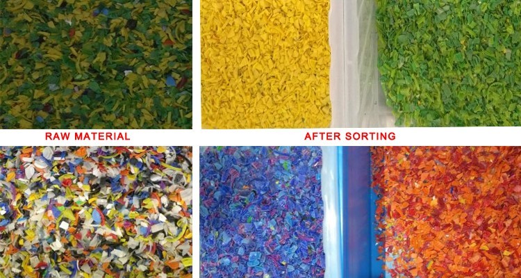 Automatic Recycling PET Plastic Sorting Machine 1200 Channels 1500Kg Weight