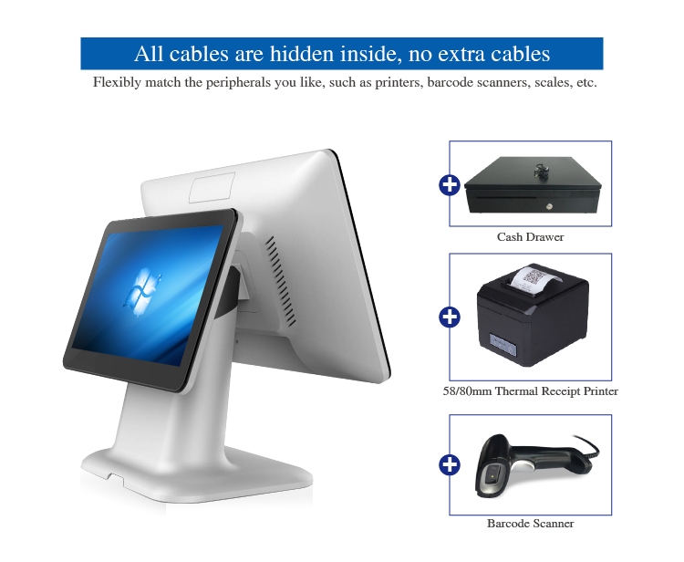 15.6inch Touch Screen Android/Windows Restaurant POS Machine with BT Yes Function SDK