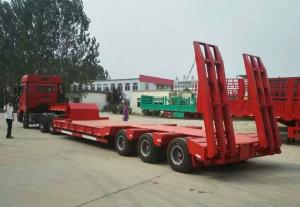 Quality Low Bed Heavy Duty Semi Trailers , 3 Axle Semi Trailer 50 To/ 60 To / 70 ton wholesale