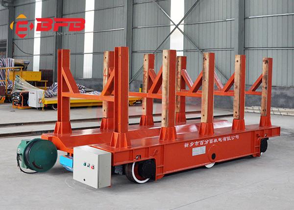 63T Heat Resist Heavy Duty Die Carts , Copper Workpiece Motorized Rail Cart