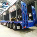 Mechanical/Air Suspension Low Flatbed Truck Trailer for Heavy Duty Equipment