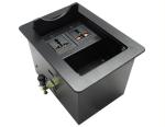 Tabletop Multimedia Conference Table Connection Box Alloy Finishing Panel
