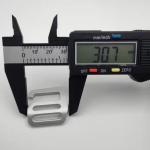 White Triangle Plastic Tri Glide Buckle 31.9mm*30.7mm
