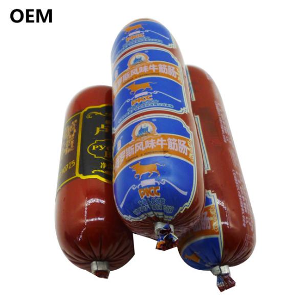 Unscented Food Grade Sausage Plastic Casings Custom Flexography Printing Logo