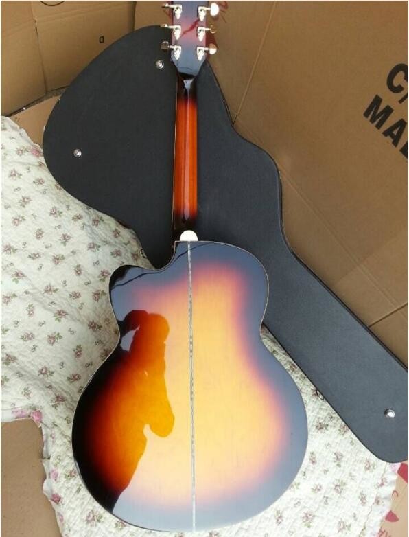 2018 New sunburst cutaway G200 acoustic guitar single cut GB200 VS electric acoustic guitar fishman presys blend mic