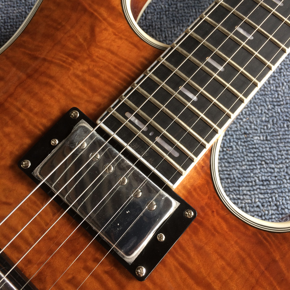 Custom F Hole Rosewood Fingerboard Electric Guitar in Kinds Color