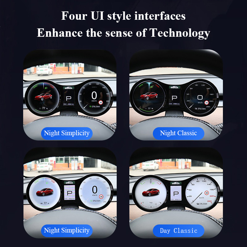 Multi Gauge Tesla Digital Dashboard Model Three ODM IPS LCD Instrument Panel