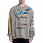 Men Plain Crew Neck Sweatshirt Printed 100 Percent Cotton Sweatshirt