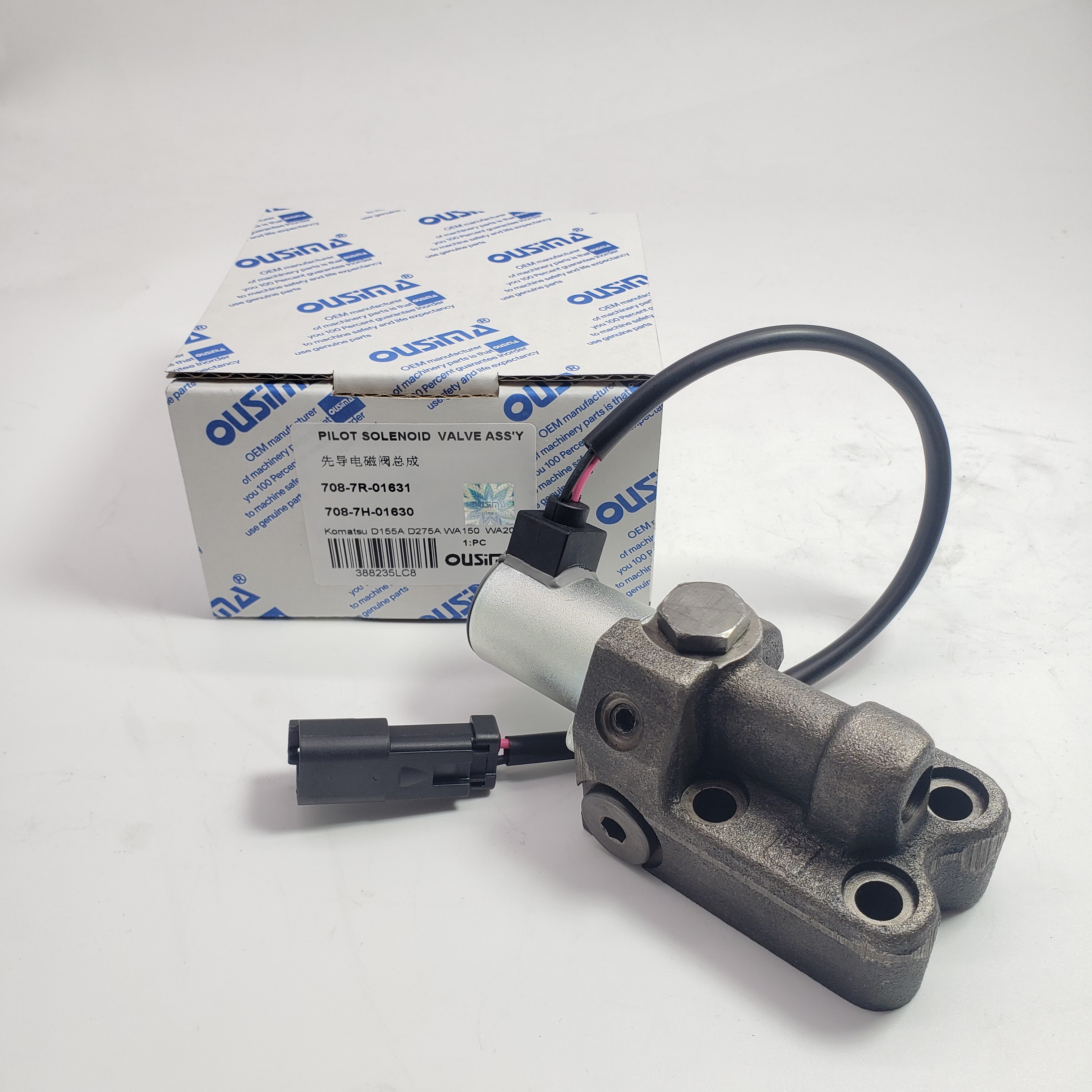 Pilot Solenoid Valve Assy 708-7R-01631 708-7H-01630 for Komatsu D155A D275A WA150 WA200