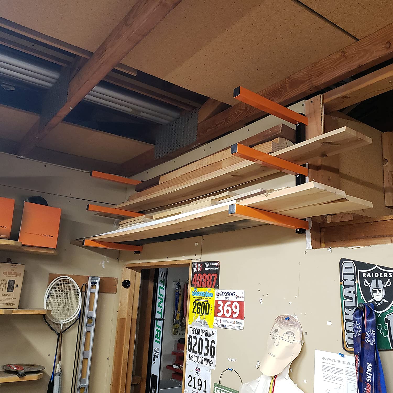 Customizable Steel Wood Organizer and Lumber Storage Metal Rack for Workshop