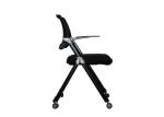 Indoor 4 Wheels Metal Plastic Ergonomic Folding Office Chair