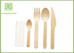 Convenient Eco Friendly Cutlery Ice Cream Wooden Spoon 96 / 100 / 110mm Size