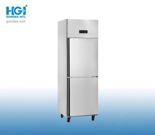 Defrost Stainless Steel Commercial Kitchen Chiller Upright Refrigerator 165 -