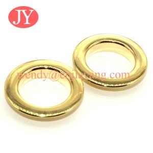 Quality Glossy gold 21x12x4.5mm Nickle free High quality brass metal shoe eyelets and grommet for clothing wholesale