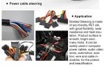 Wear Resistant PET Expandable Braided Sleeving High Density For Cable Protection