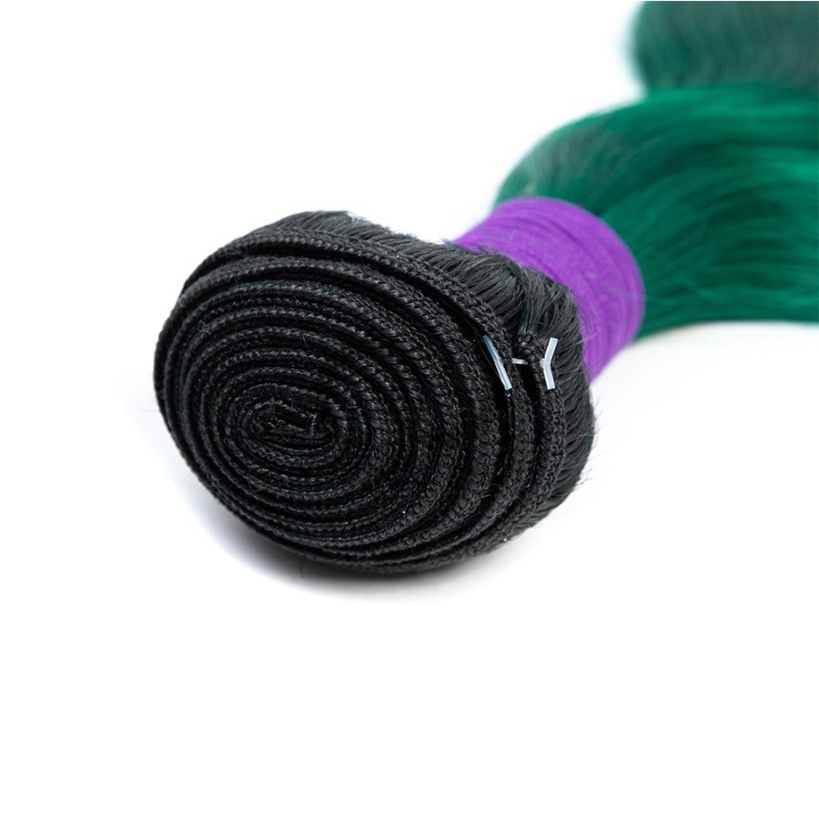 #T1B/Green Body Wave Remy Human Hair Bundles Sew In Weave Bundles Brazilian Bundle Deals