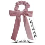 High quality Velvet knot streamer scrunchies
