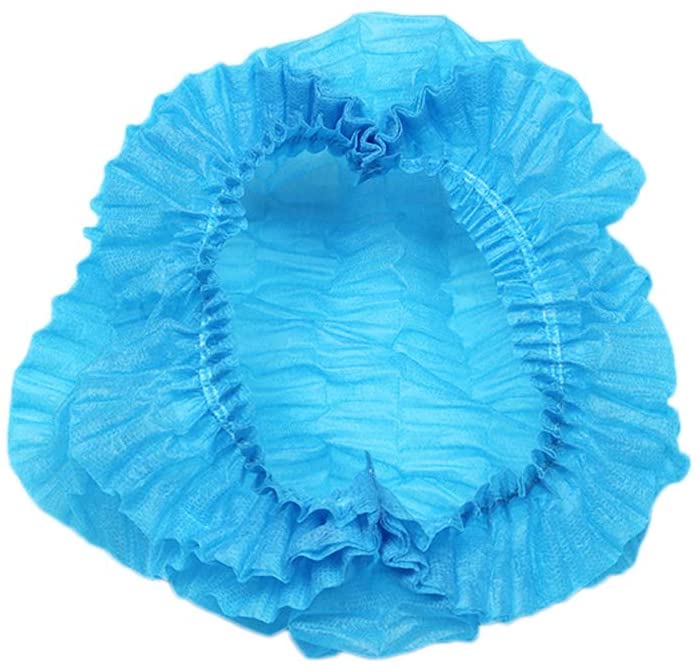Elastic Band Disposable Non Woven Cap 24 Inch Blue Mob Cap