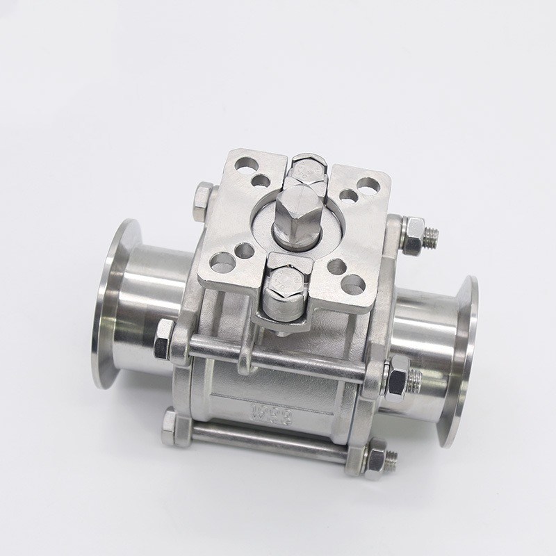 3PC Clamp Ball Valve with ISO5211 Mounting Pad