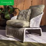 Outdoor Garden Set Aluminum Frame and Rope Braid Furniture in Customized Color