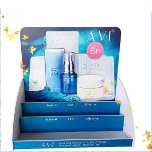 Quality Recyclable Cardboard Table Countertop Cosmetic Display Silk Screen Printing wholesale