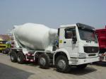 White / Red Steel Wearproof Concrete Mixing Equipment Concrete Mixer Trucks 8 x
