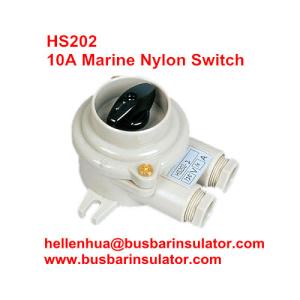 Quality 10A marine nylon electrical connectors HS201 boat switch power watering switch wholesale