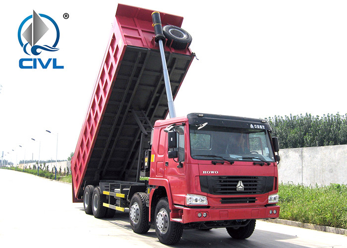 HOWO Manual 8x4 Dump Truck , 30 Ton International Dump Trucks