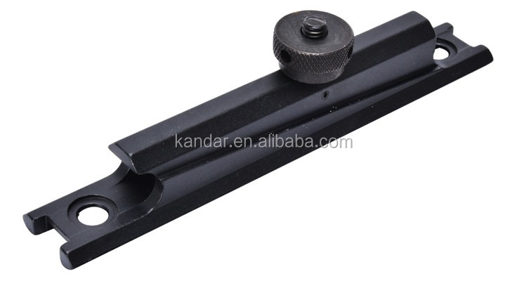 Hunting Black 11mm to 20mm Conversion Adapter Mount with Knurled Thumb Nut Connector