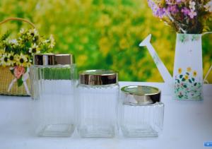 Quality SET OF 3 PCS GLASS CANISTER wholesale
