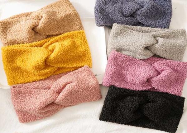 Heavy wide cashmere black hair band geometric Korean wave shampoo hair