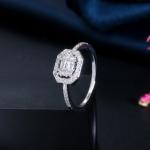 Princess Tiara Crown Sparkling Love Heart CZ Rings for Women Engagement Jewelry