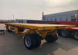 Quality 3 Axles Flatbed Cargo Full Trailer Carrying 40 Tons Bulk Cargo wholesale