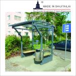 Stainless Steel 2719mm Height 85% Bus Stop Shelter