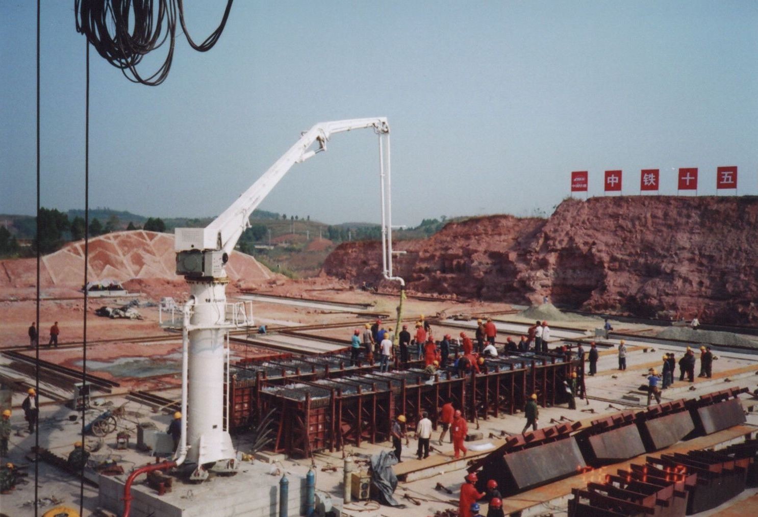 Horizontal Concrete Boom Pump , 11kw Hydraulic Placing Boom